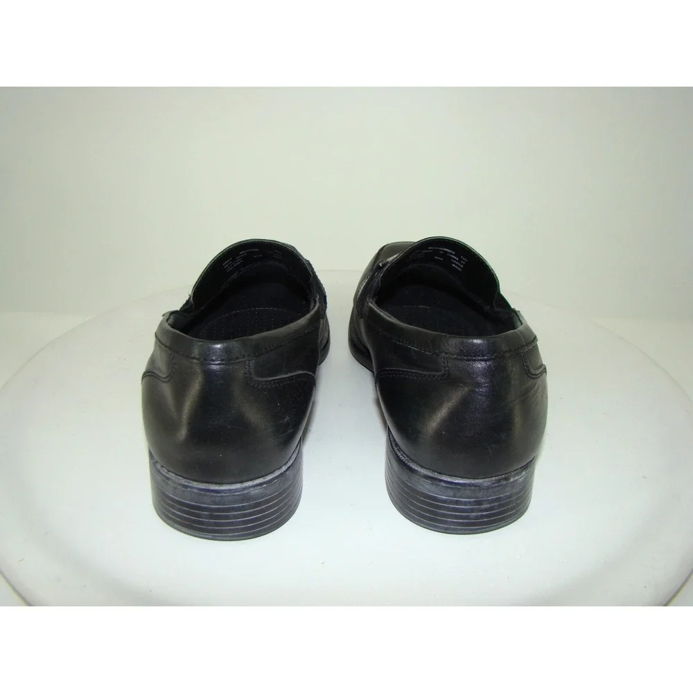 Bostonian Kohrman Mason MENS BLACK LEATHER Loafers Shoes Size 13M   C117